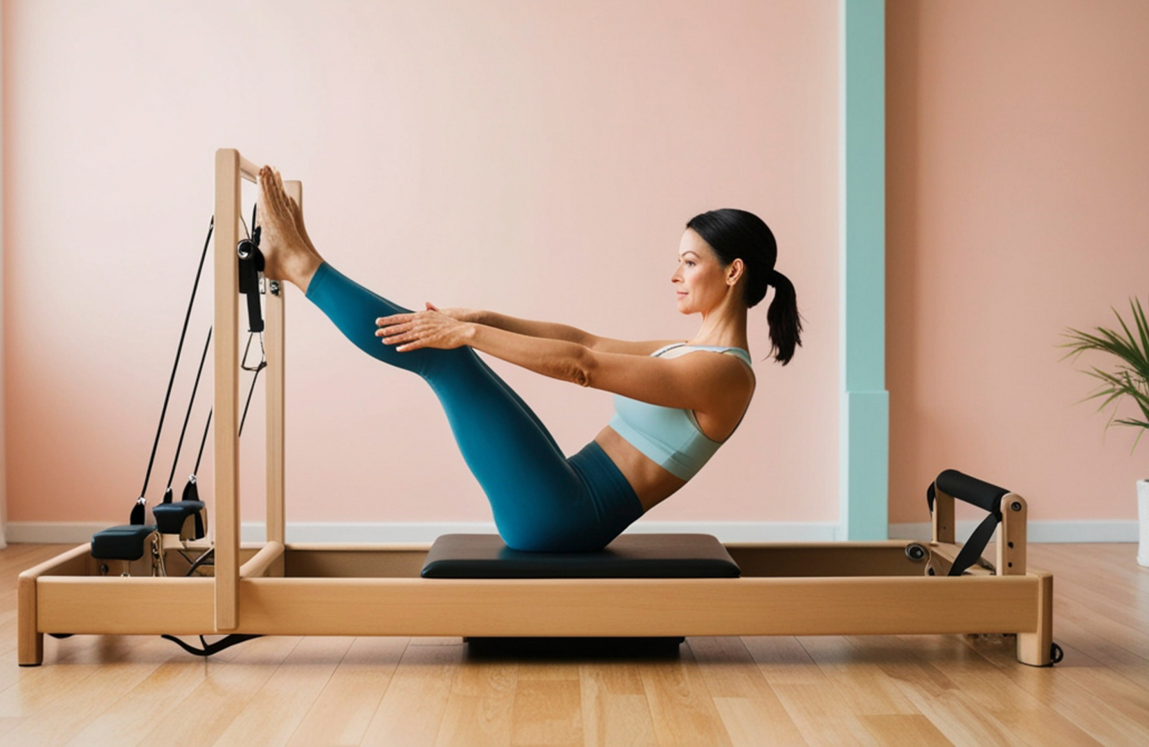 Una mujer haciendo yoga